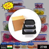 3 Pc Square Container used by various types of peoples for storing their types of stuffs and all purposes. 3 Pc Square Container used by various types of peoples for storing their types of stuffs and all purposes.