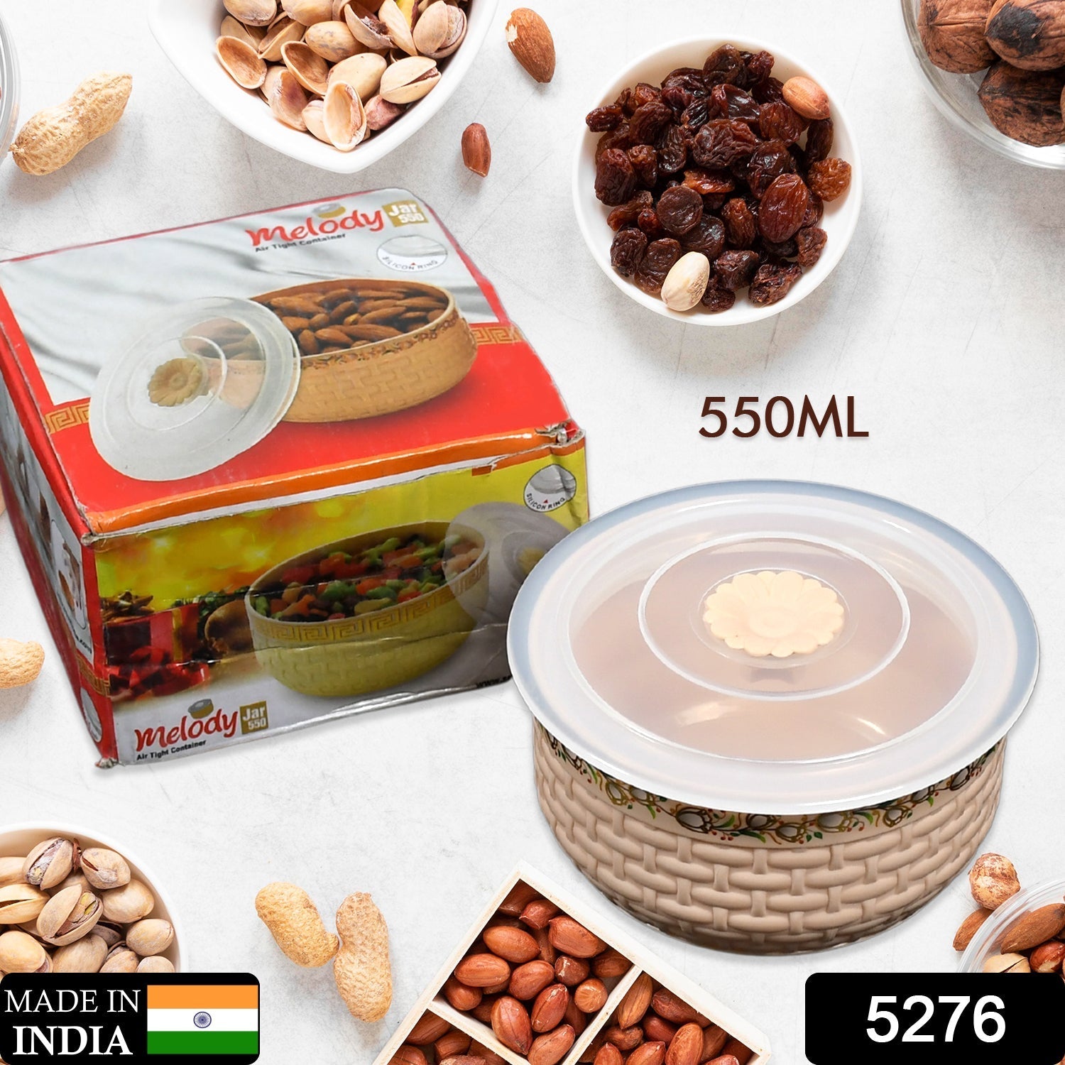 Air Tight Melody Container Jar 550Ml For Home & Kitchen Store Use Air Tight Melody Container Jar 550Ml For Home & Kitchen Store Use