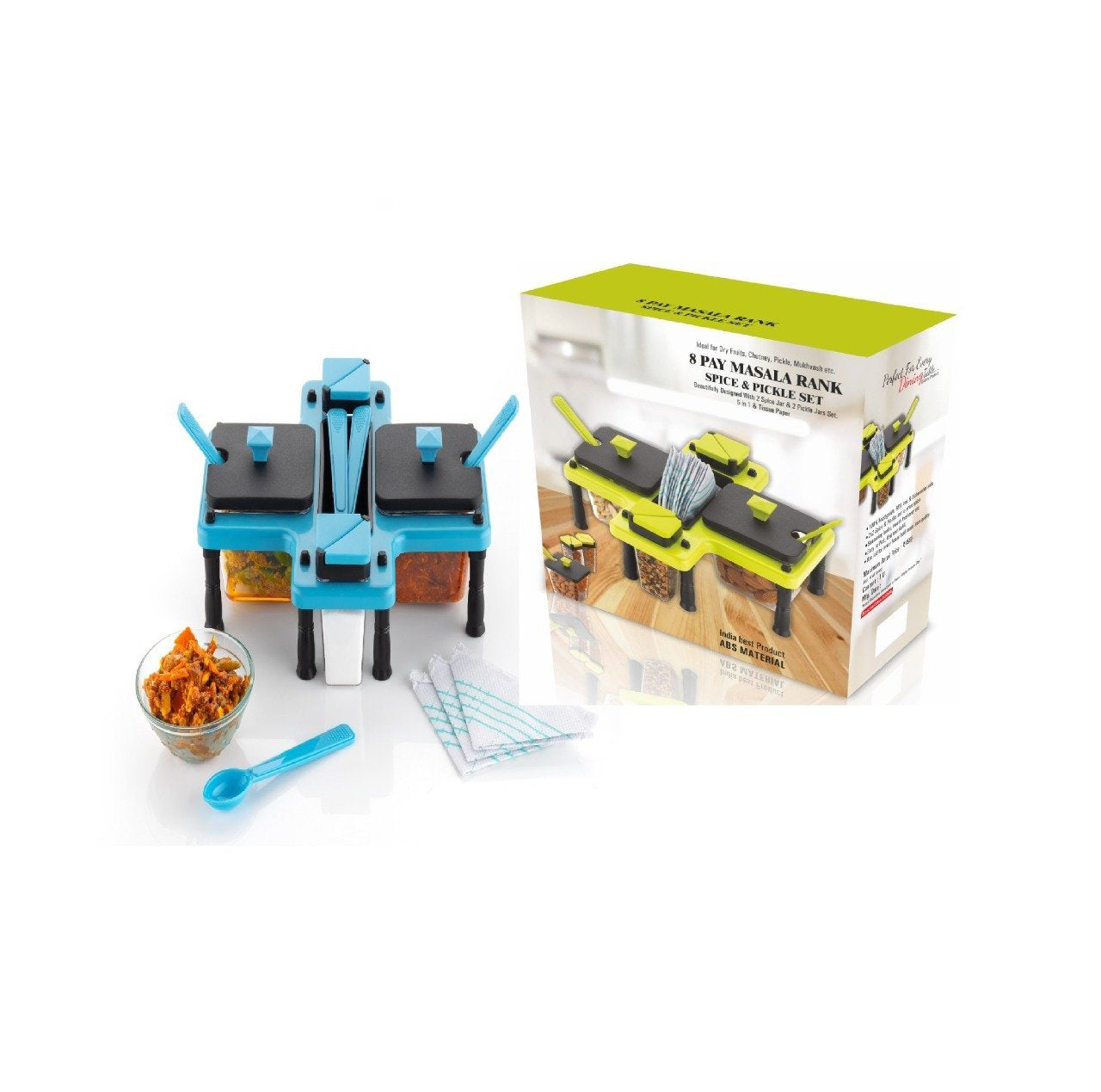 Spice Jars Dispenser Masala Rack Easy Flow Storage Box Spice Jars Dispenser Masala Rack Easy Flow Storage Box