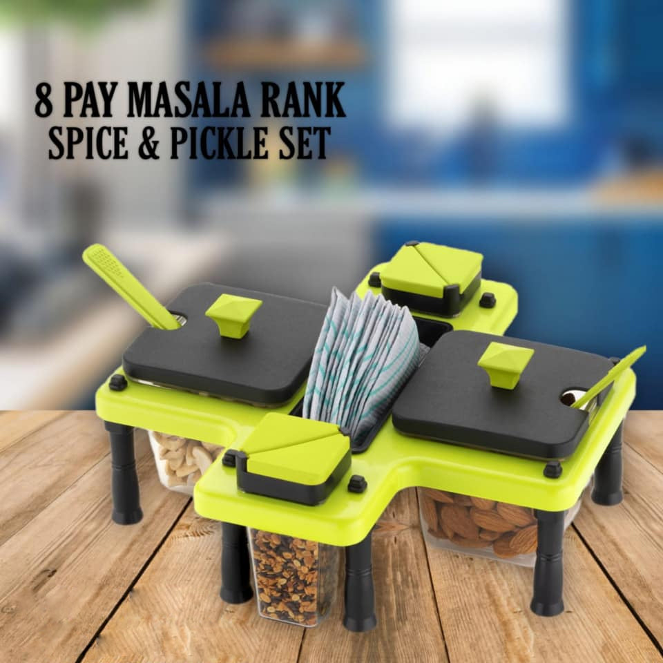 Spice Jars Dispenser Masala Rack Easy Flow Storage Box Spice Jars Dispenser Masala Rack Easy Flow Storage Box