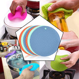 Silicone Trivet for Hot Dish and Pot, Silicone Hot Pads ( 6 pcs ) Silicone Trivet for Hot Dish and Pot, Silicone Hot Pads ( 6 pcs )