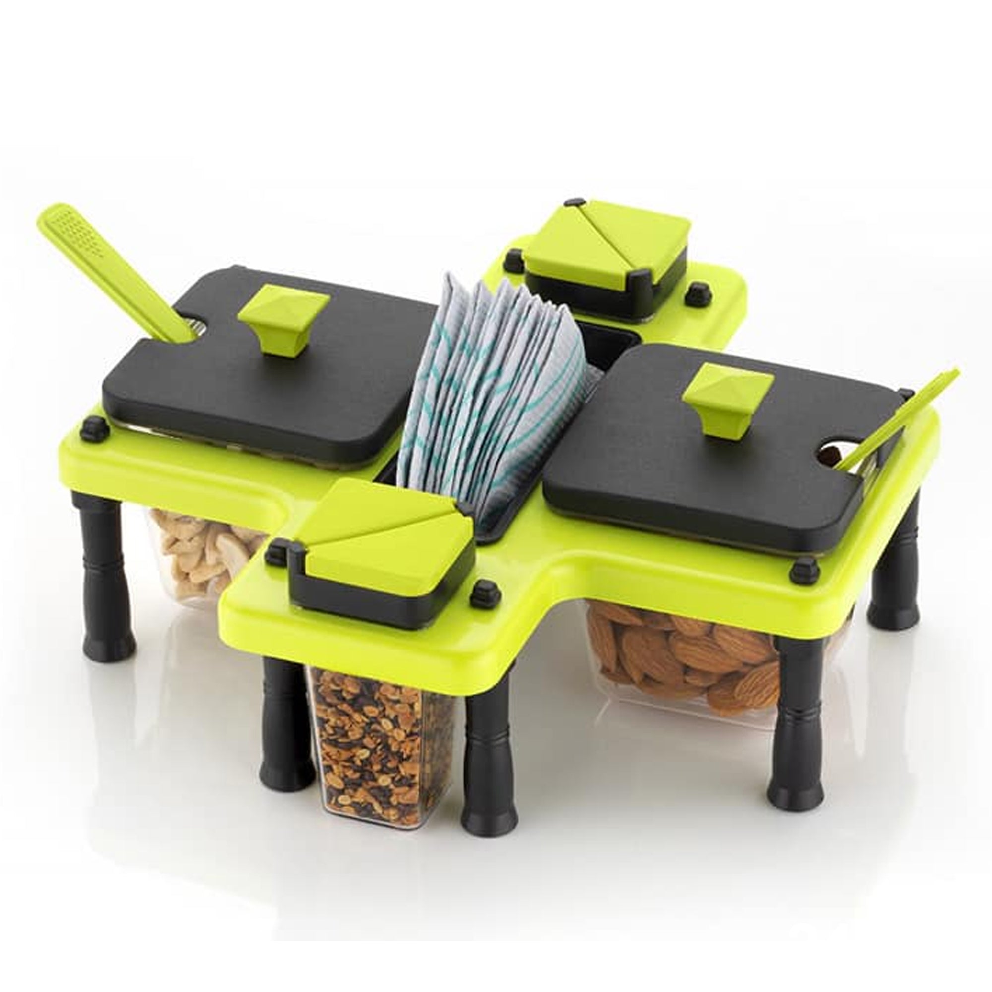 Spice Jars Dispenser Masala Rack Easy Flow Storage Box Spice Jars Dispenser Masala Rack Easy Flow Storage Box