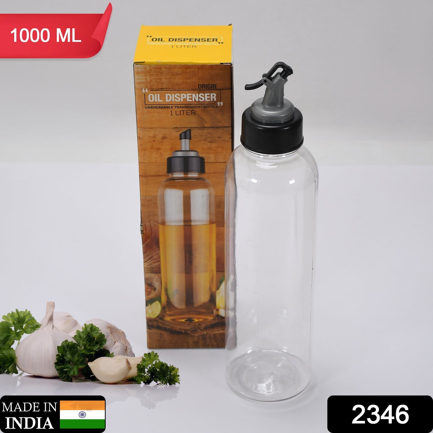 Oil Dispenser Transparent Plastic Oil Bottle | 1 Liter Oil Dispenser Transparent Plastic Oil Bottle | 1 Liter