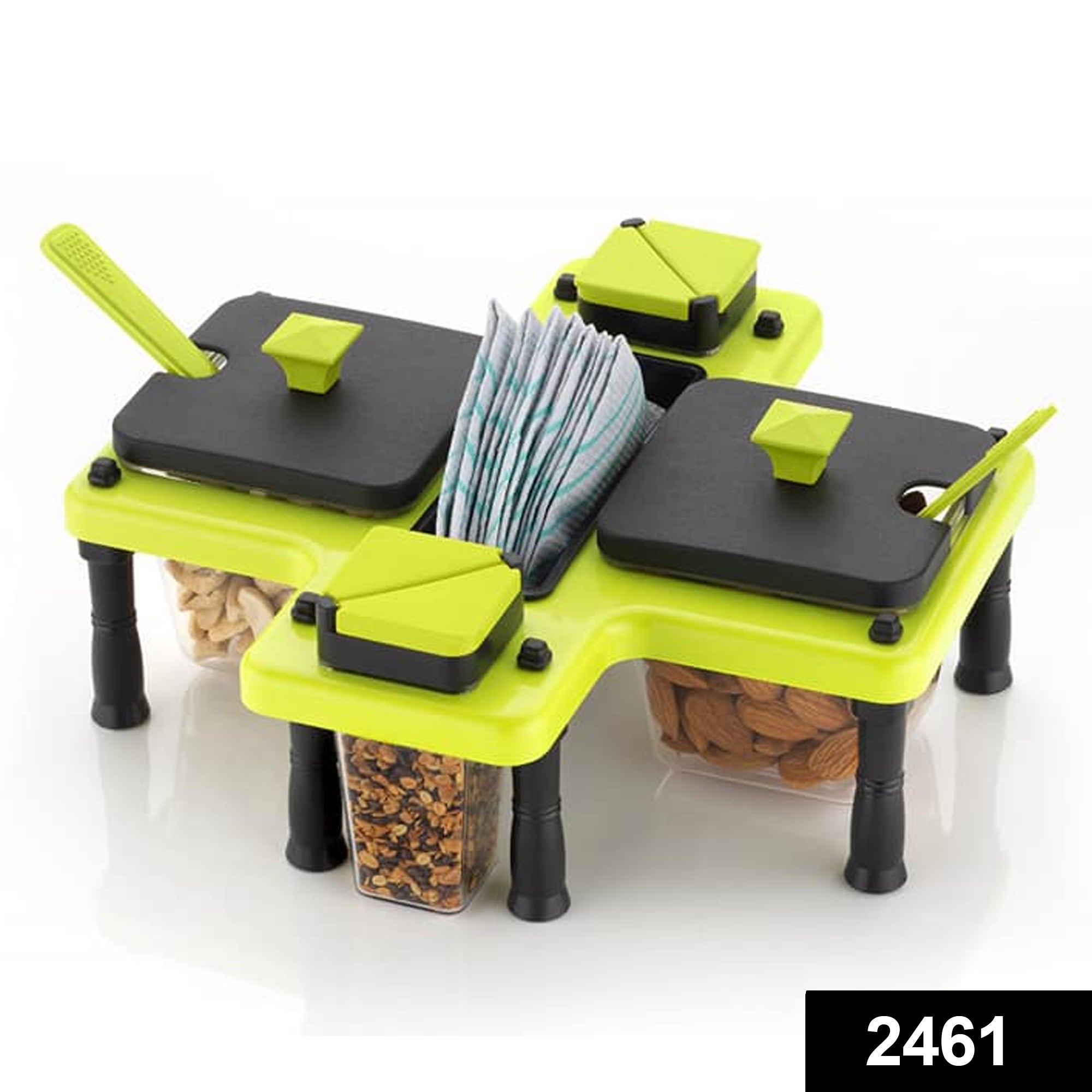 Spice Jars Dispenser Masala Rack Easy Flow Storage Box Spice Jars Dispenser Masala Rack Easy Flow Storage Box