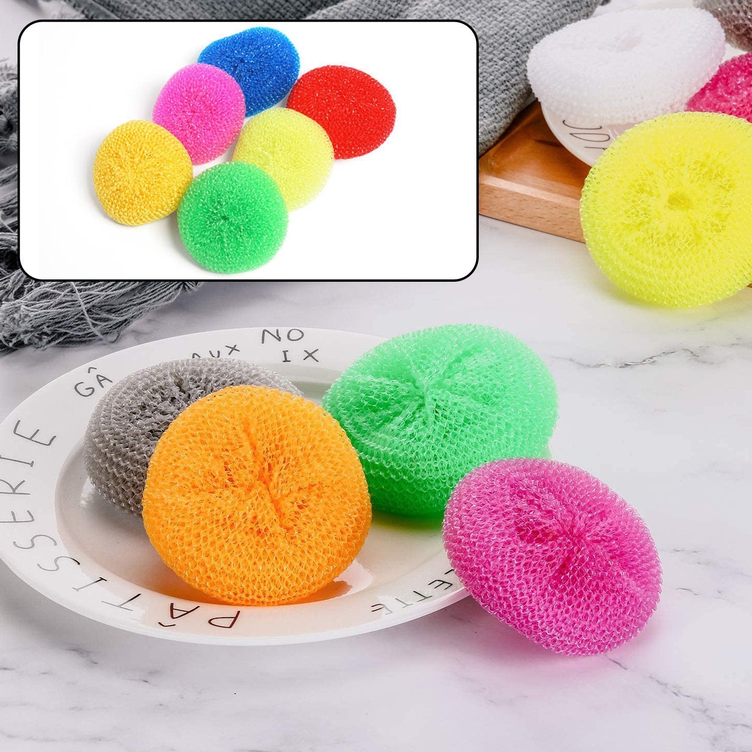 Plastic Scrubber Round Nylon Scrubbers (Pack of 6) Plastic Scrubber Round Nylon Scrubbers (Pack of 6)