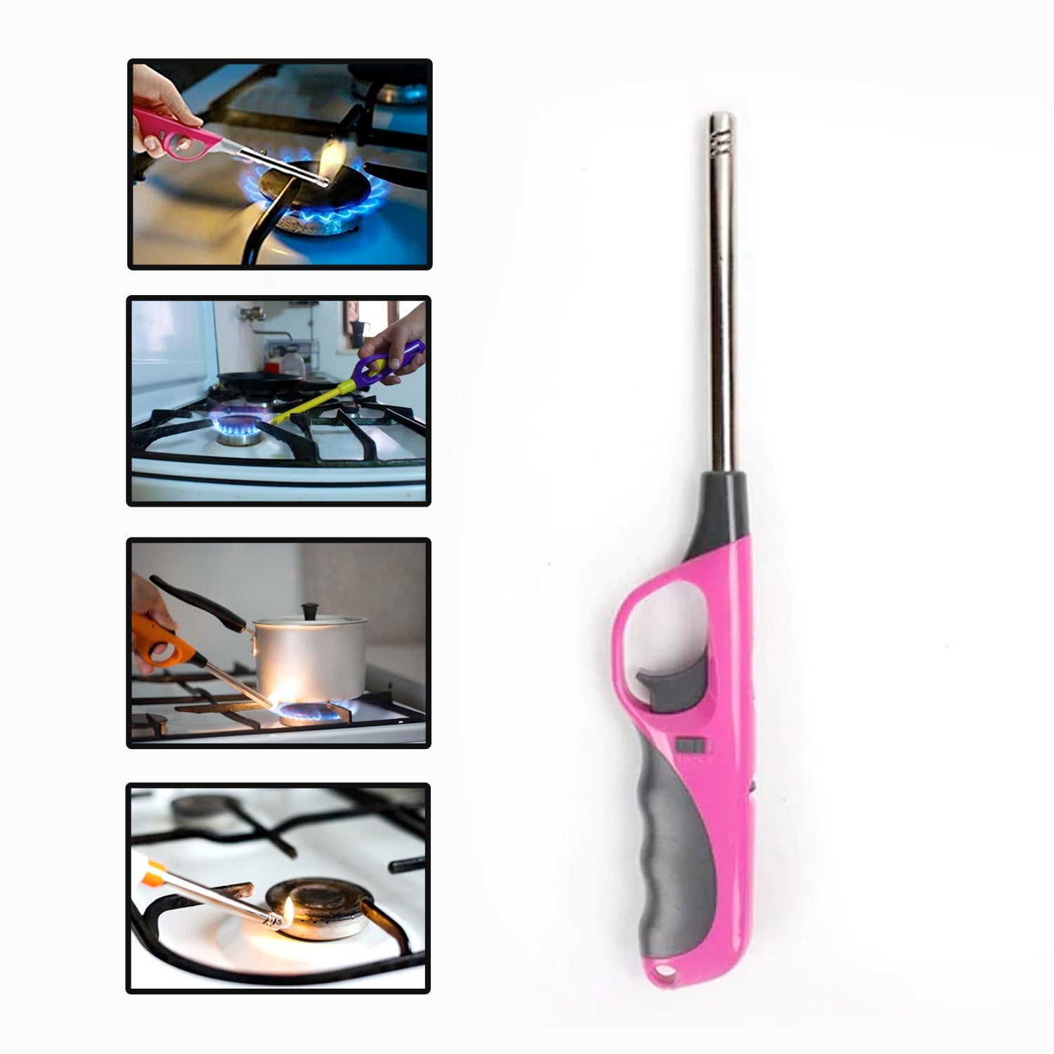 Plastic Flame & Gas refillable Lighter (Multicolour) Plastic Flame & Gas refillable Lighter (Multicolour)