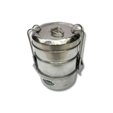 Stainless Steel Traditional Tiffin Box 8/3 Clipper Carrier Lunch Box 3 Containers Lunch Box (1200 ml)