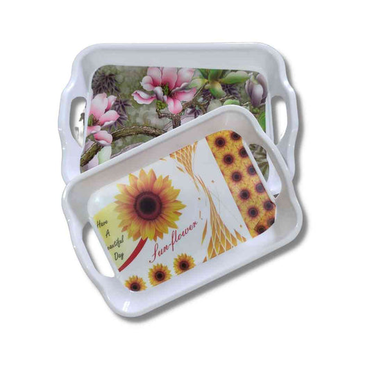 Melamine 2 Piece Serving Tray Set