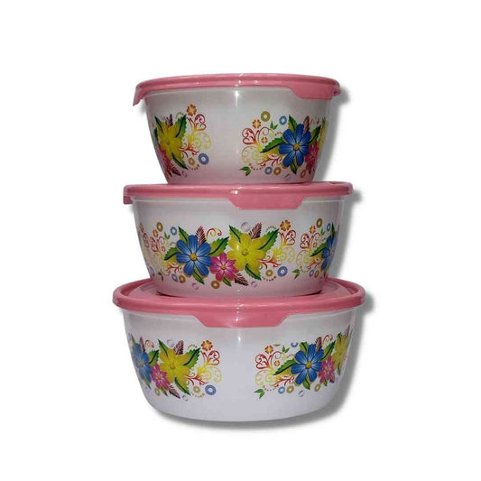 Serving Bowl with a unique floral design - Set of 3-PC