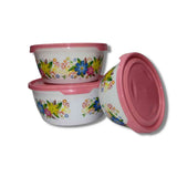 Serving Bowl with a unique floral design - Set of 3-PC