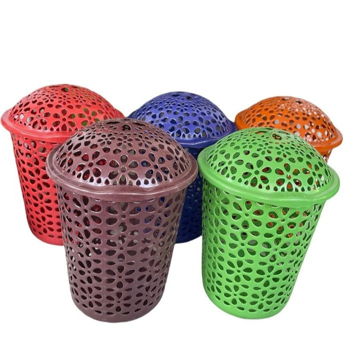 Unbreakable Durable Plastic Laundry Basket With Lid (Big Size) 50ltrs