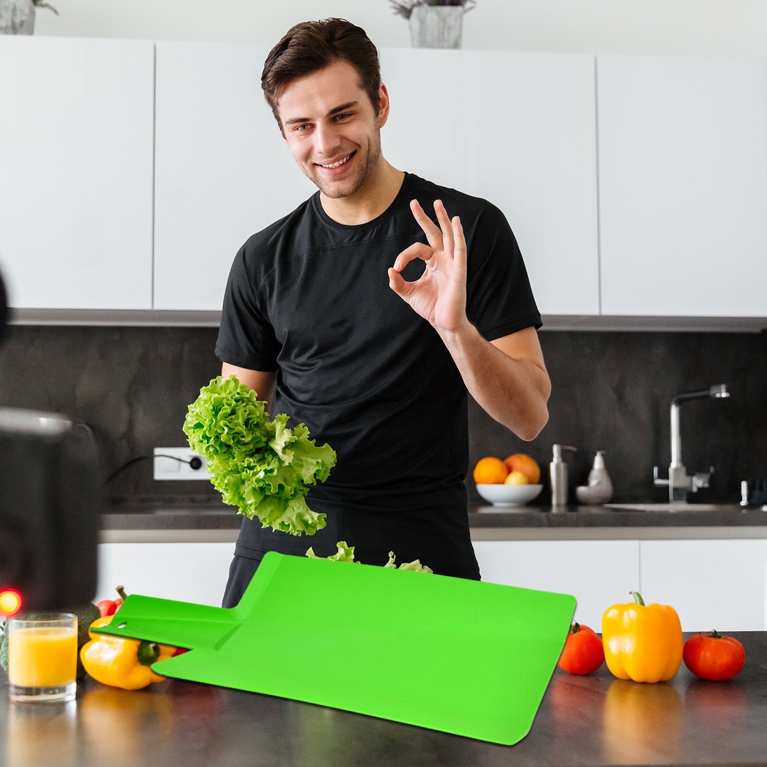 Kitchen Folding Chopping Board Cutting Board Plastic Cutting Board Foldable Cutting Chopping Block Cooking Kitchen Accessories.