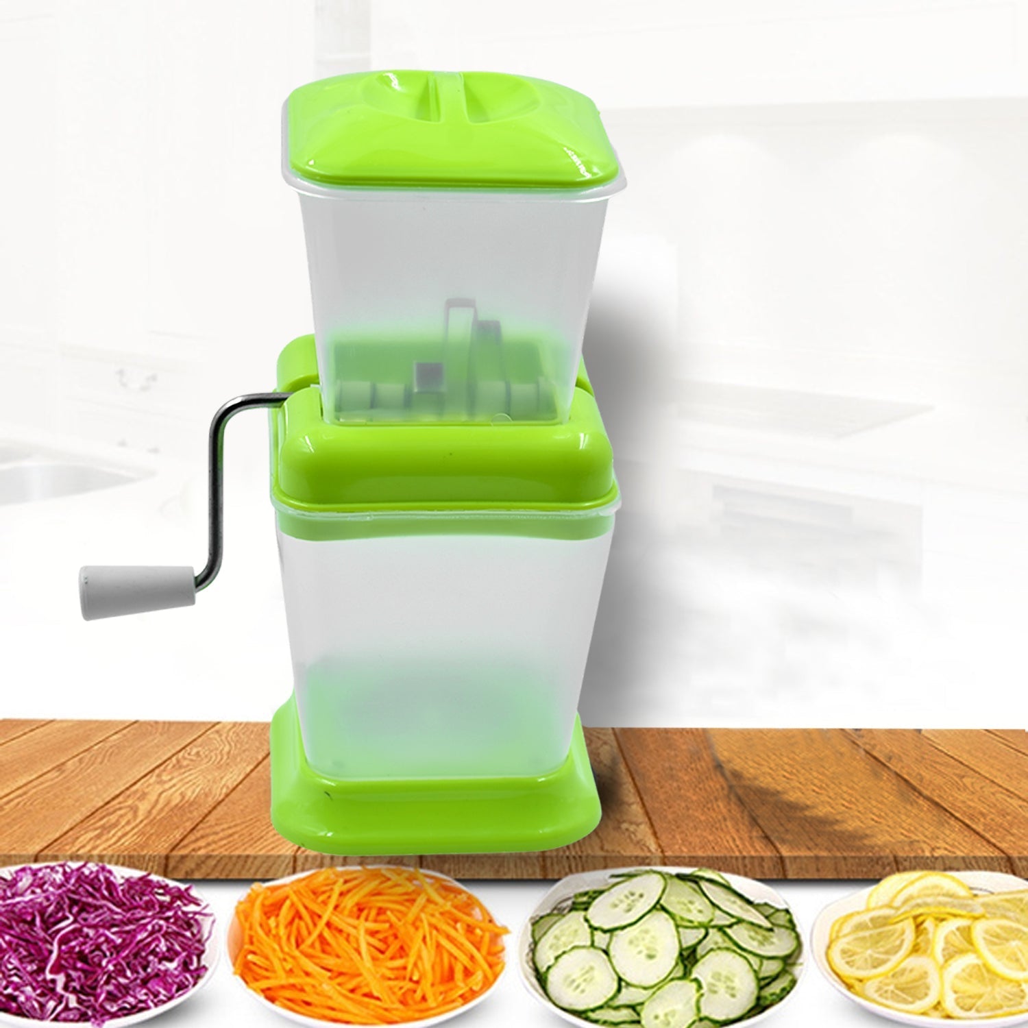 Small Onion Chopper & Vegetable Chopper Quick Cutter with Rotating Blade