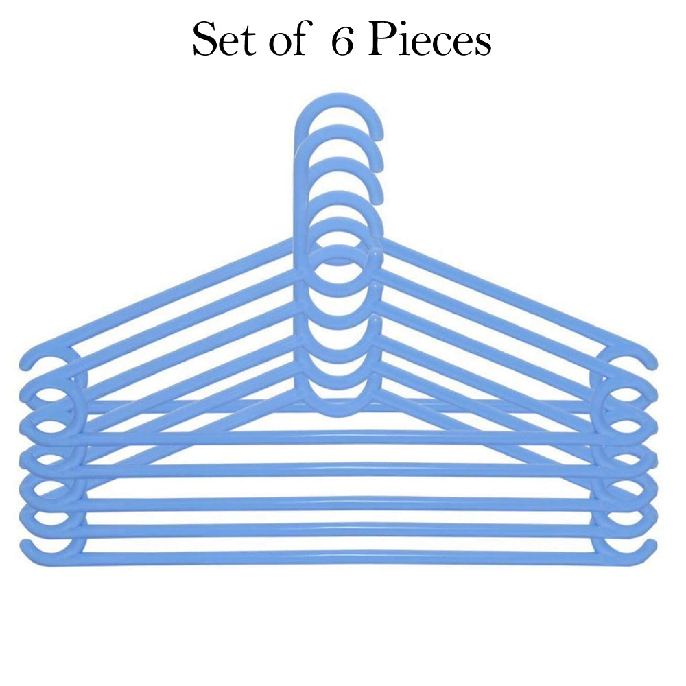 Plastic Clothes Hanger (Set of 6 Pieces)