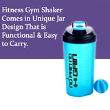 700ml Protein Shaker Bottle with Powder Storage 3-Compartment Gym Shake Blender