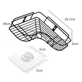 Self-Adhesive Kitchen-Bathroom Corner Shelf Organizer Storage Rack Heavy Material