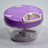 3 BLADE MANUAL FOOD CHOPPER, COMPACT & POWERFUL HAND HELD VEGETABLE CHOPPER.