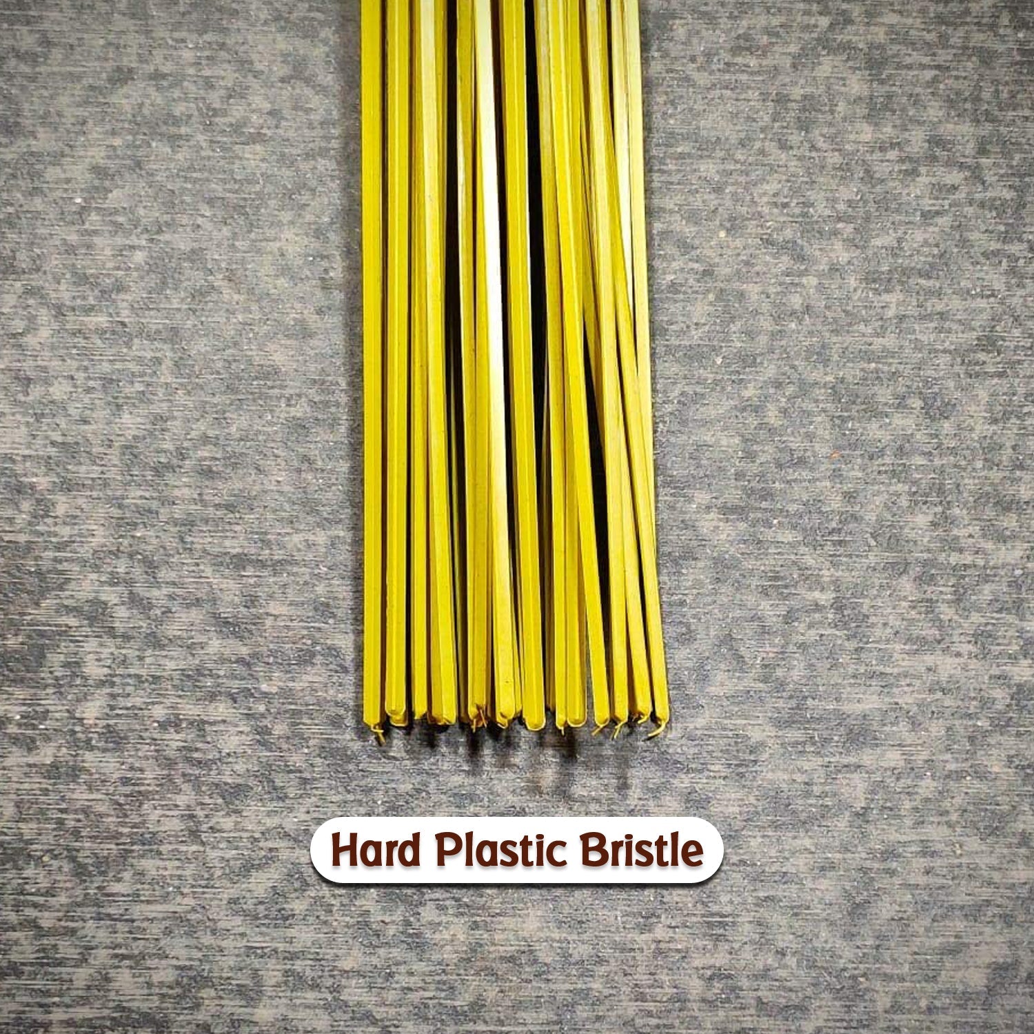 Plastic Hard Bristle Broom for Bathroom Floor Cleaning and Scrubbing, Wet and Dry Floor Cleaning