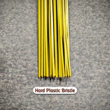 Plastic Hard Bristle Broom for Bathroom Floor Cleaning and Scrubbing, Wet and Dry Floor Cleaning