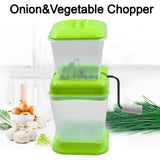 Small Onion Chopper & Vegetable Chopper Quick Cutter with Rotating Blade