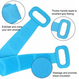 Silicone Body Back Scrubber, Double Side Bathing Brush for Skin Deep Cleaning Massage.