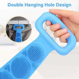 Silicone Body Back Scrubber, Double Side Bathing Brush for Skin Deep Cleaning Massage.