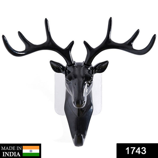 Deer Head Self Adhesive Wall Door Hook Hanger Fancy Home Decor 99 Rupee Store