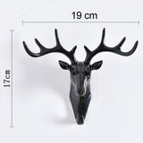 Deer Head Self Adhesive Wall Door Hook Hanger Fancy Home Decor