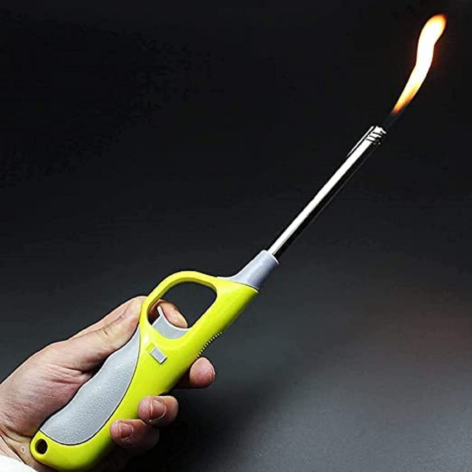 Plastic Flame & Gas refillable Lighter (Multicolour)