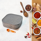 Masala Box for Keeping Spices, Spice Box for Kitchen, Masala Container, Plastic Wooden Style, 7 Sections (Multi Color).