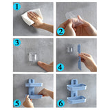 Plastic Double Layer - Soap Stand, Holder, Wall Soap Box Sturdy Vacuum Dispenser Tray