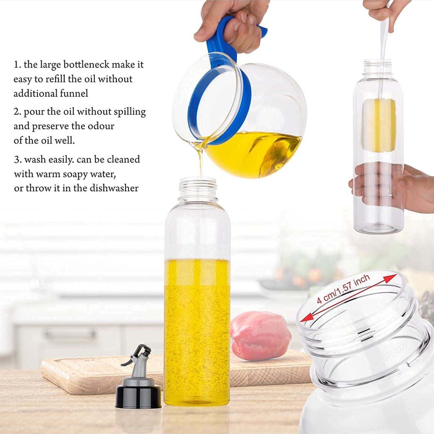 Oil Dispenser with Leakproof Seasoning Bottle (500Ml Capacity)