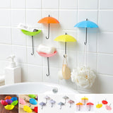 Multipurpose Umbrella Key Hat Holder Wall Hanging Hook Multicolor (3 PCS)