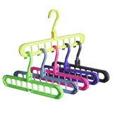 Anti-Skid Plastic 9-Holes Magic Wardrobe Folding Hangers 1 Set (3 PCS)