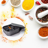 Masala Box for Keeping Spices, Spice Box for Kitchen, Masala Container, Plastic Wooden Style, 7 Sections (Multi Color).