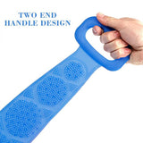 Silicone Body Back Scrubber, Double Side Bathing Brush for Skin Deep Cleaning Massage.