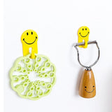 Plastic Self-Adhesive Smiley Face Hooks, 1 Kg Load Capacity 1 Set (6pcs)