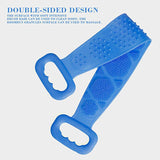 Silicone Body Back Scrubber, Double Side Bathing Brush for Skin Deep Cleaning Massage.