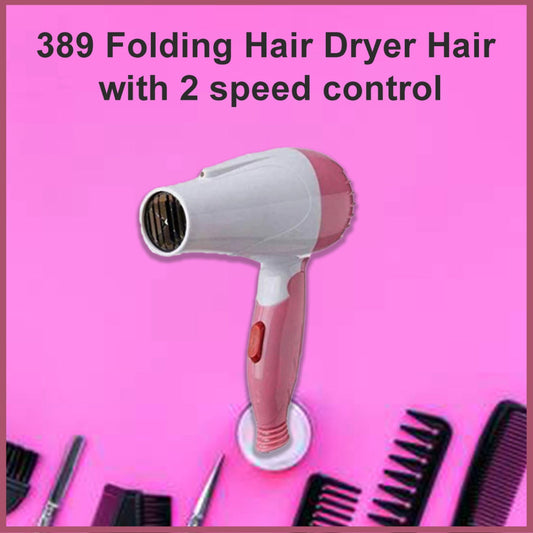 Folding Hair Dryer Hair with 2 speed control 1000W